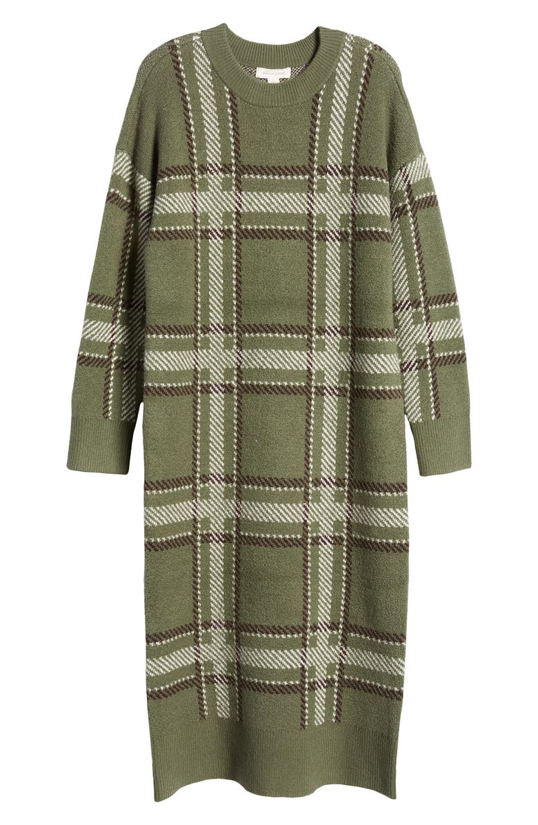 Treasure & Bond Plaid Long Sleeve Sweater Dress, Alternate, color, 
