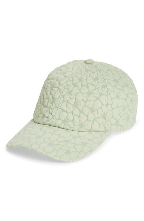Floral Crepe Baseball Cap