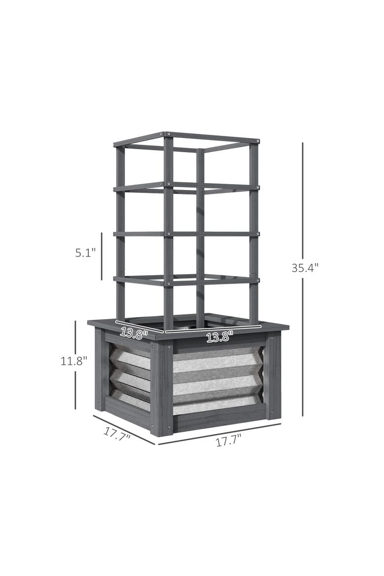 Raised with Steel Sides, Raised Garden Bed, Alternate, color, Gray