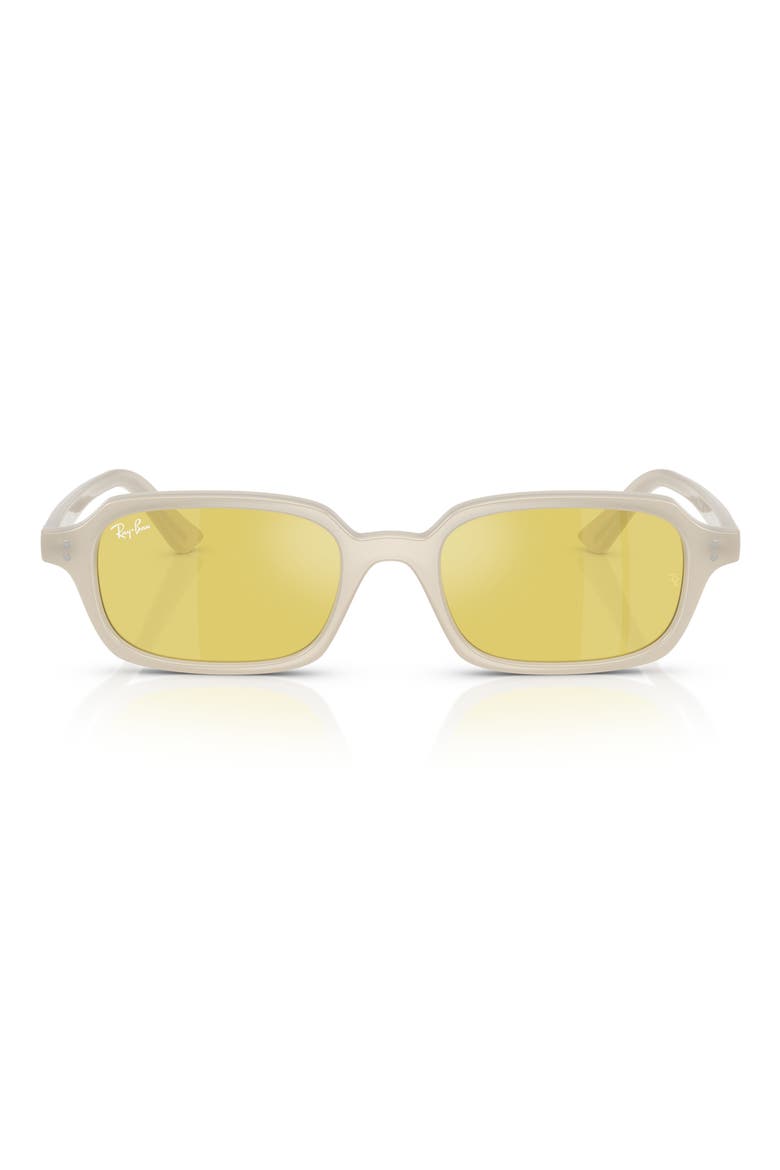 51mm Polarized Gradient Pillow Sunglasses, Main, color, WHITE