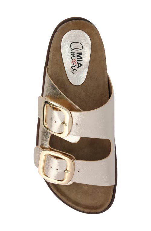 Mia Amore Mylaa Slide Sandal In Gold