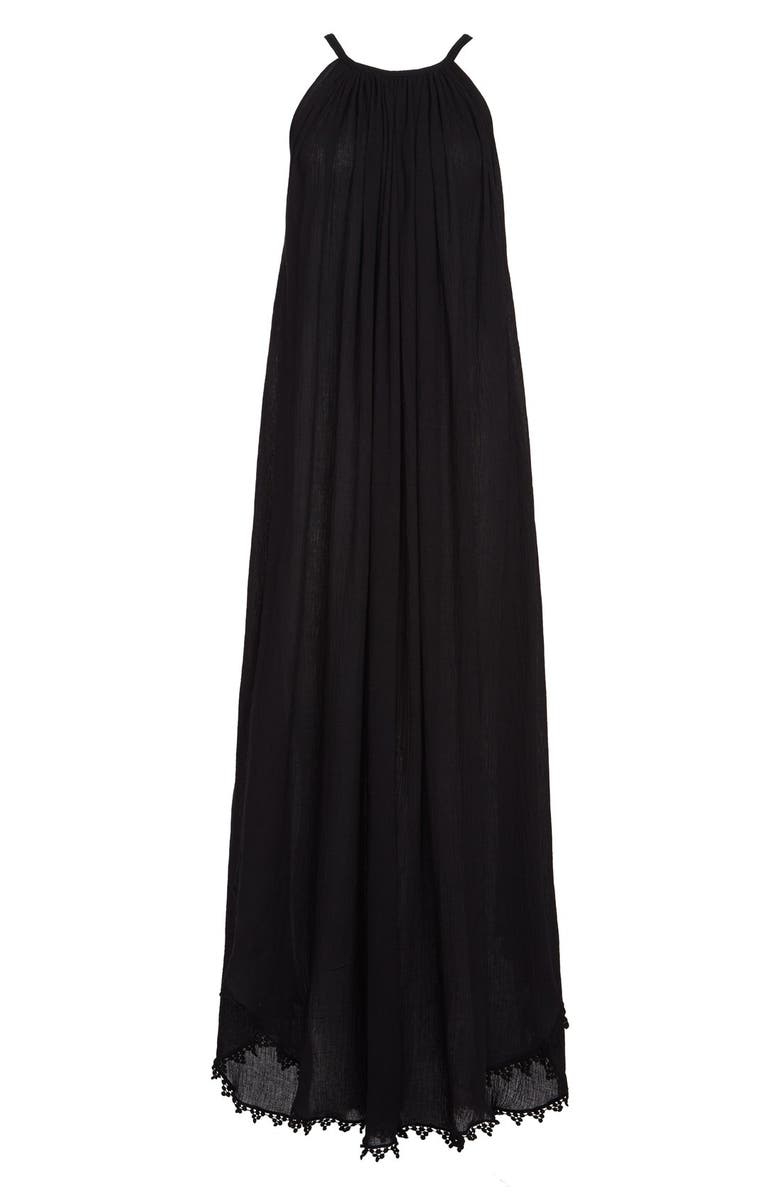 Heidi Merrick Spanish Trim Gauze Maxi Dress, Alternate, color, 