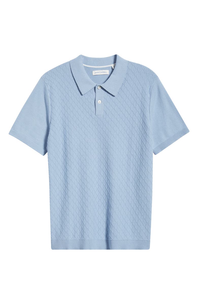 James Campbell Diama Polo Sweater, Alternate, color, Water