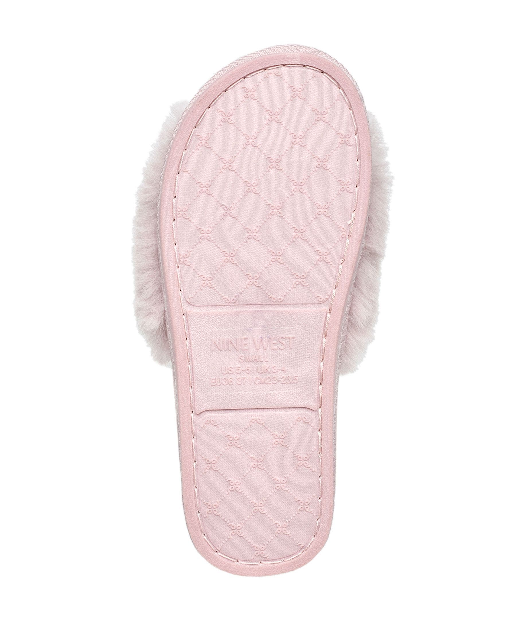 Slide Faux Fur Slipper, Alternate, color, Blush