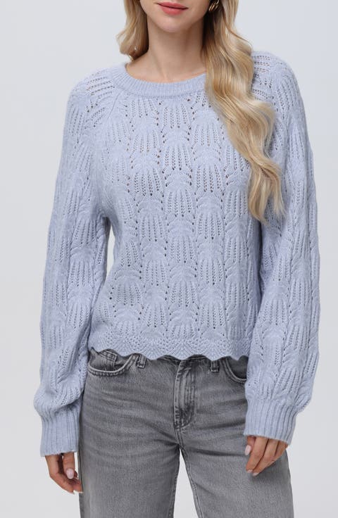 Athena Pointell Bow Back Sweater