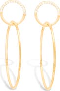 Campbell + Charlotte Crew Half Moon Double Hoop Earrings - Diamond