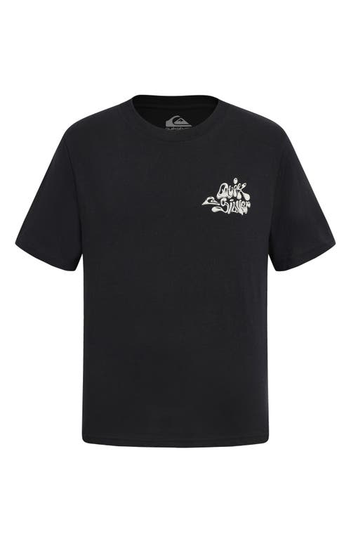 Quiksilver Kids' Glob Cotton Graphic T-shirt In Black