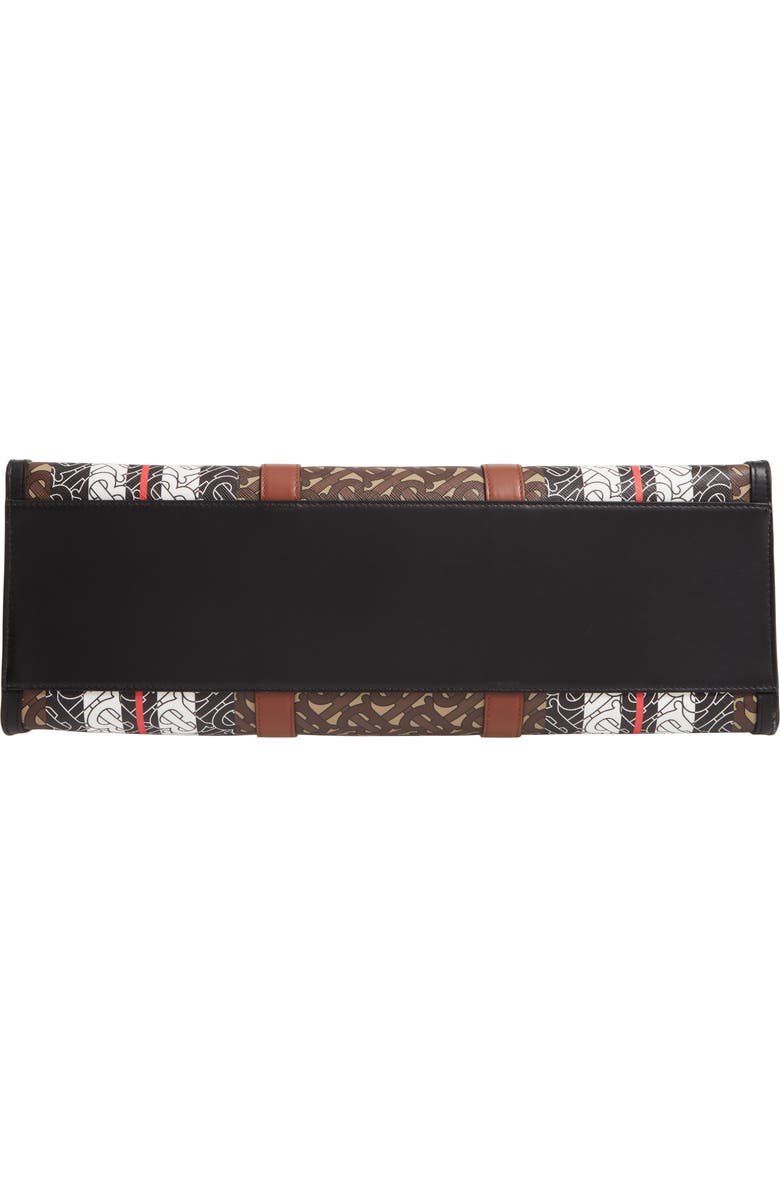 Burberry Medium Monogram Stripe E-Canvas Tote, Alternate, color,