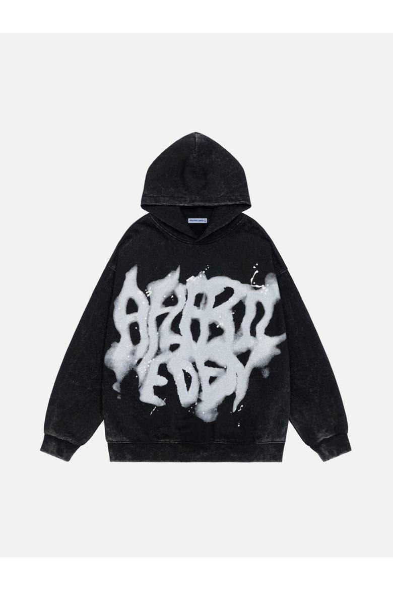 Abstract Graphic Hoodie, Alternate, color, Black