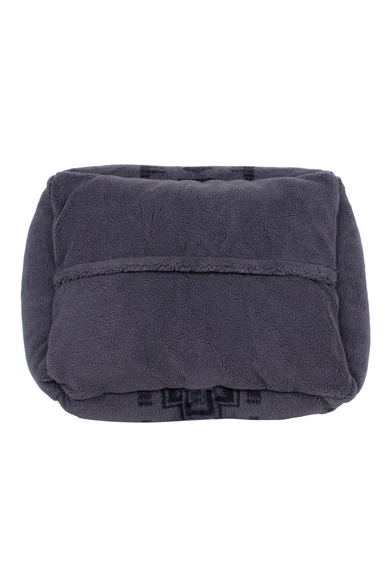 High Pile Fleece Kuddler Dog Bed, Alternate, color, HARDING TONAL GRAY