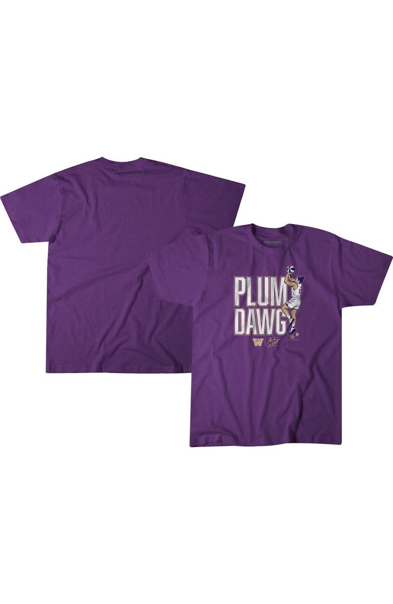 BREAKINGT Unisex BreakingT Kelsey Plum Purple Washington Huskies Plum Dawg T-Shirt, Alternate, color, Purple