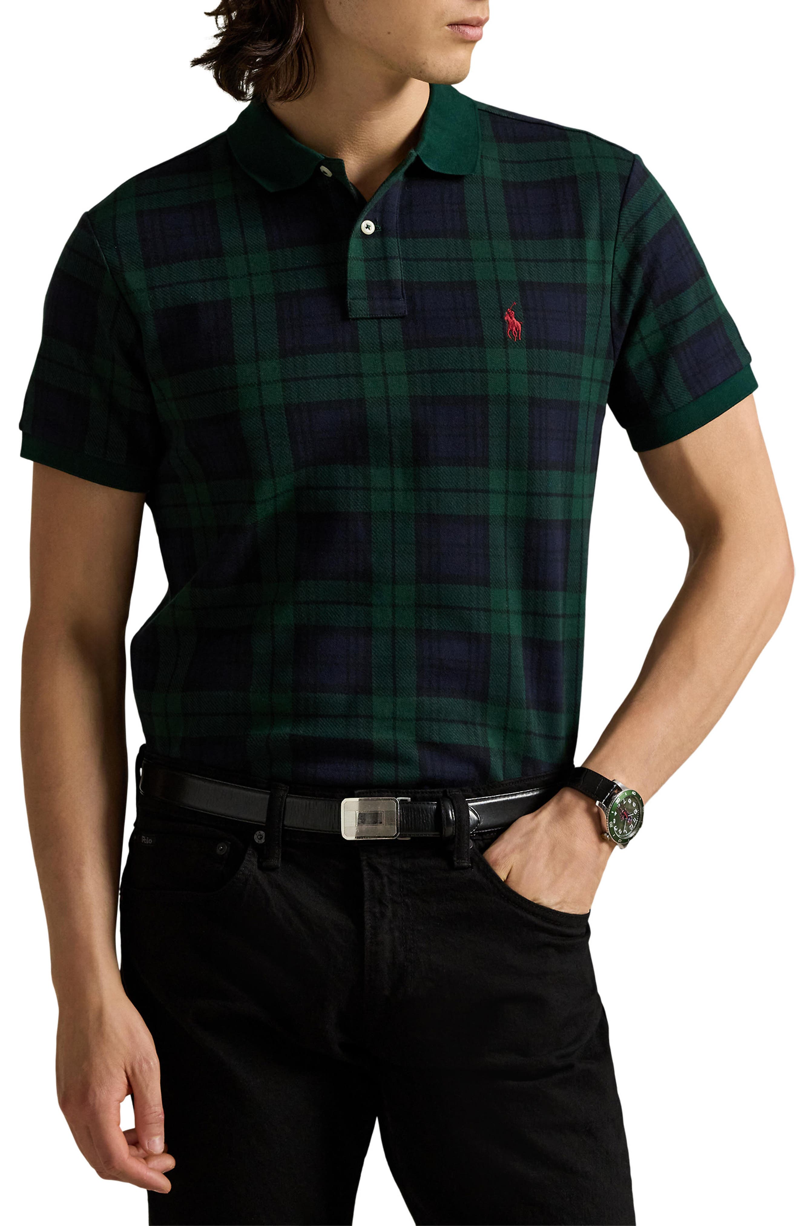 Polo Ralph Lauren Classic Fit Palid Jacquard Cotton Polo (Men