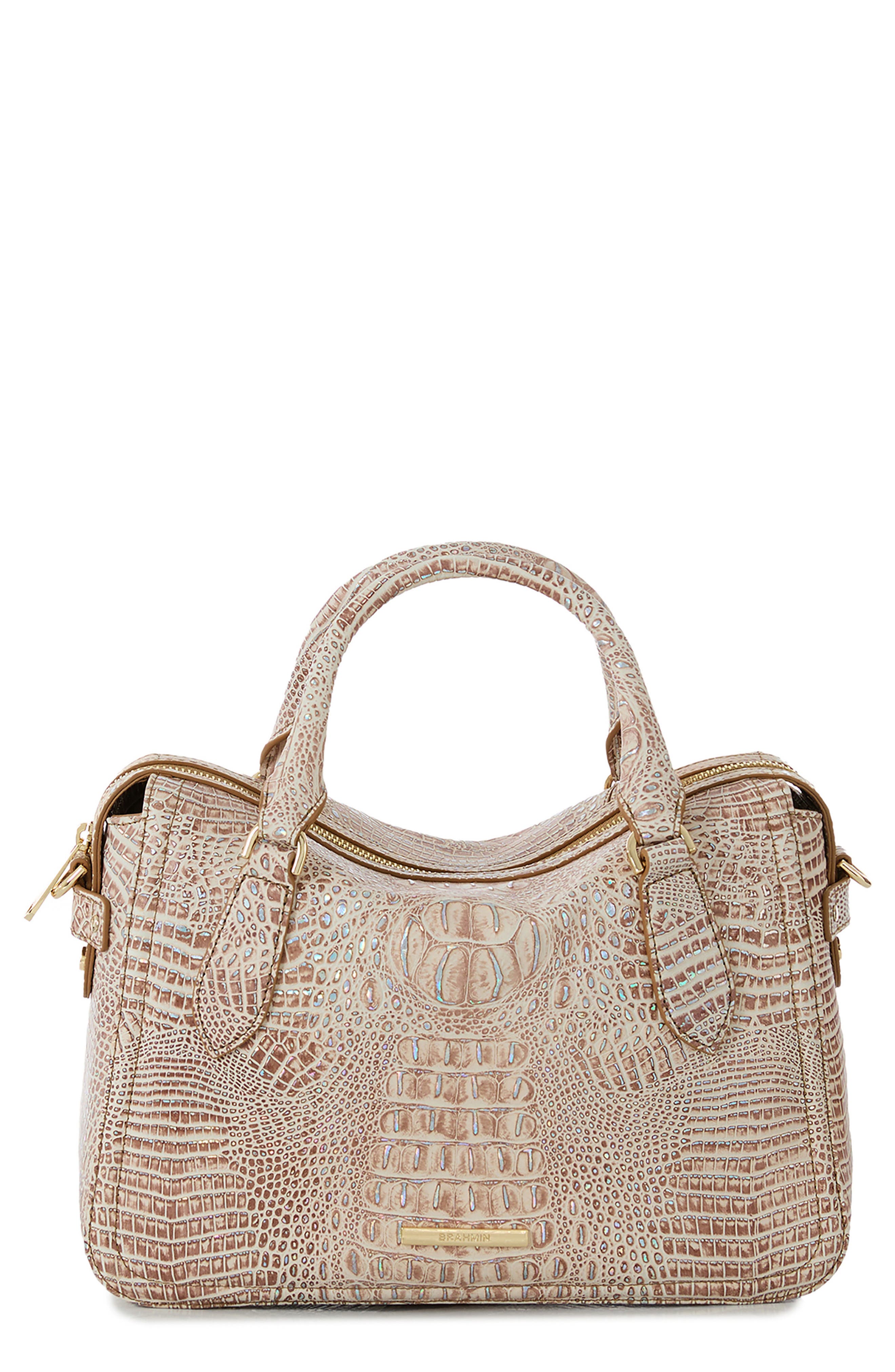 Brahmin Micaela Leather Satchel, Main, color, 