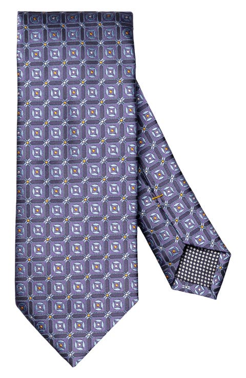 Geometric Woven Silk Tie