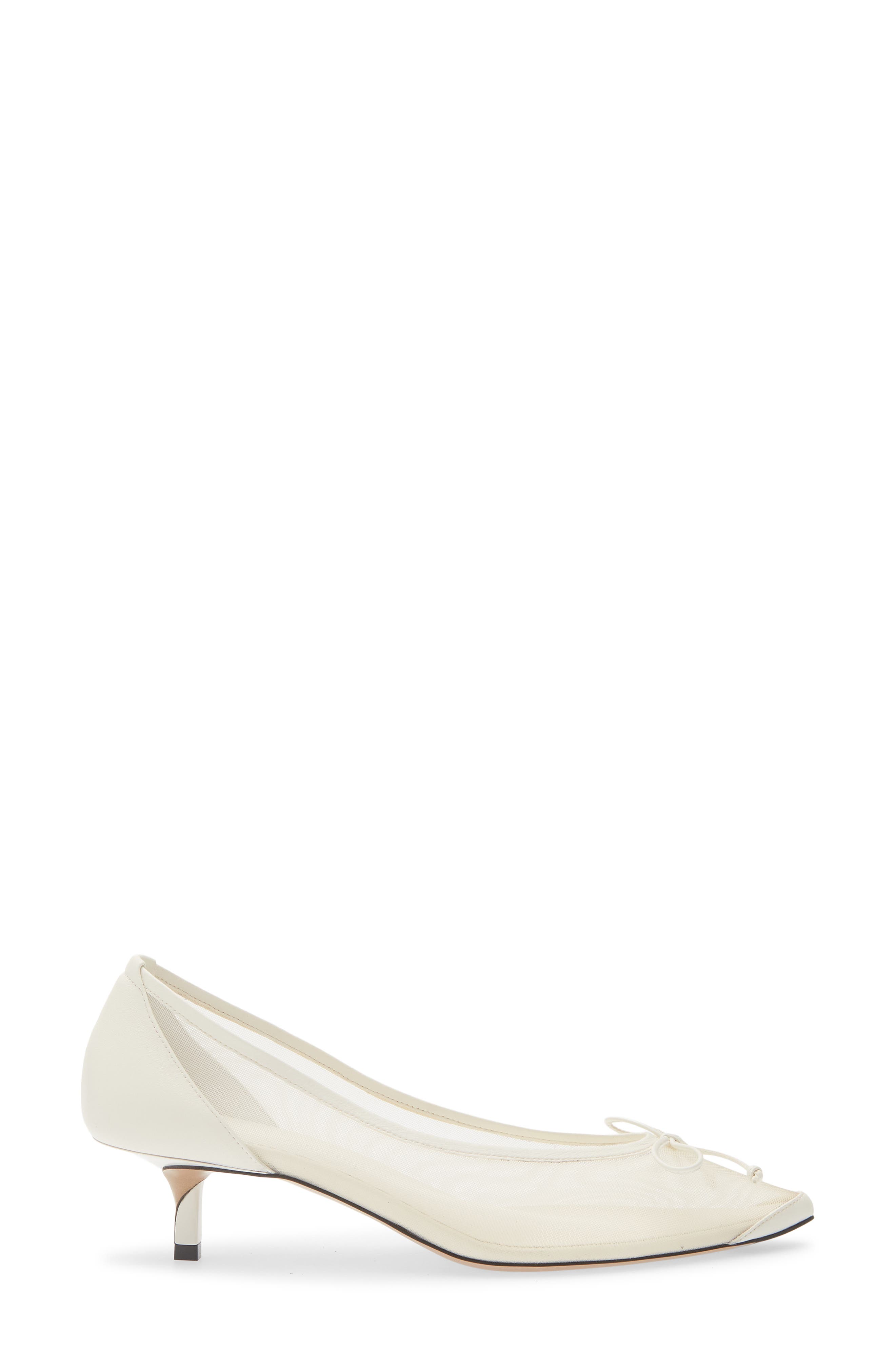 Jacquemus Les Escarpins Tourni Pointed Toe Pump, Alternate, color, White