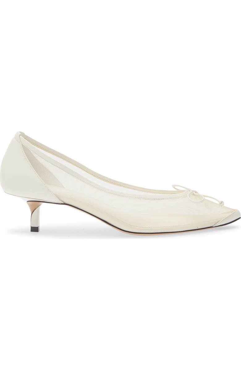 Jacquemus Les Escarpins Tourni Pointed Toe Pump, Alternate, color, White