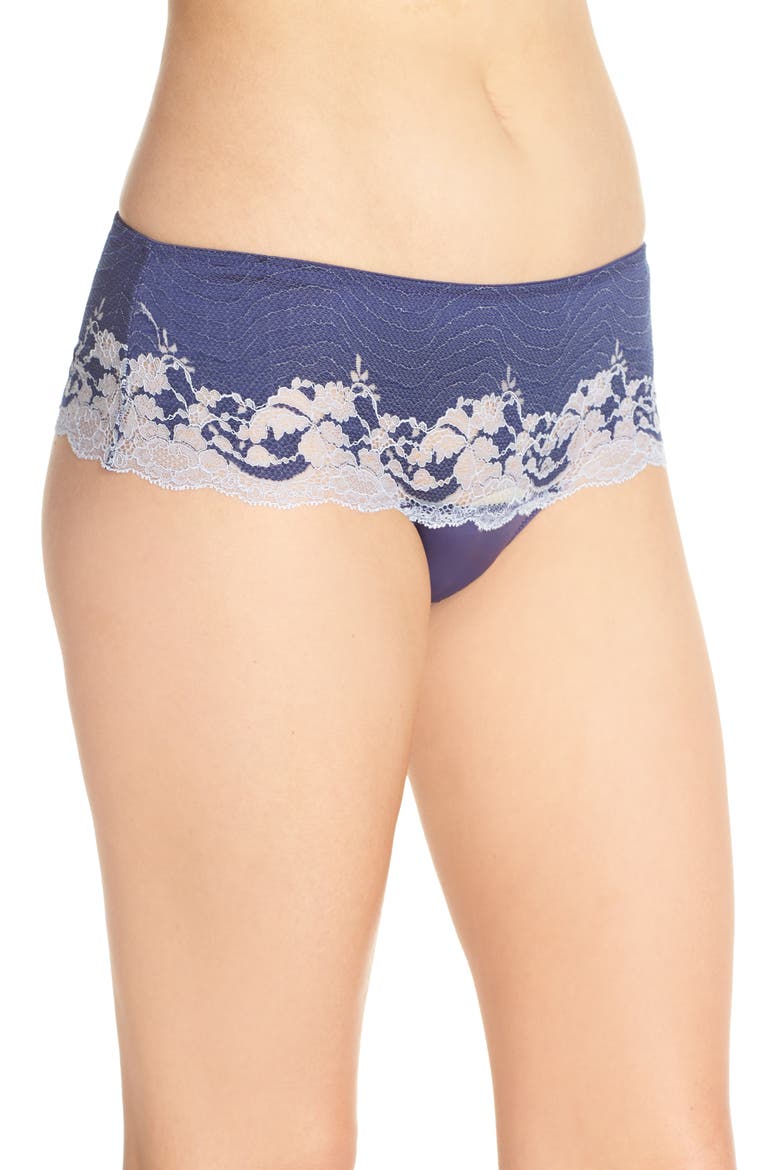 Lace Affair Tanga, Alternate, color, PATRIOT BLUE/ HALOGEN BLUE