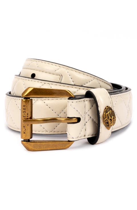 Micro Quilt Leather Belt