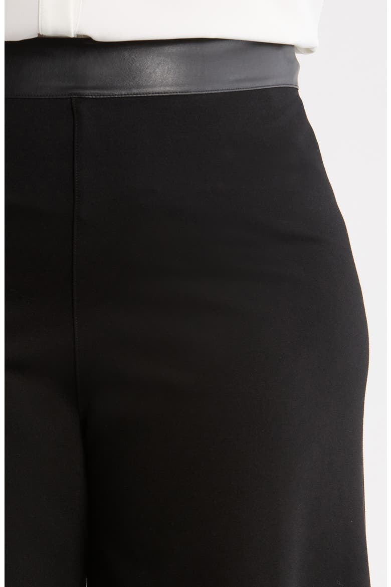 Denver High Waist Ankle Wide Leg Ponte Pants, Alternate, color, BLACK