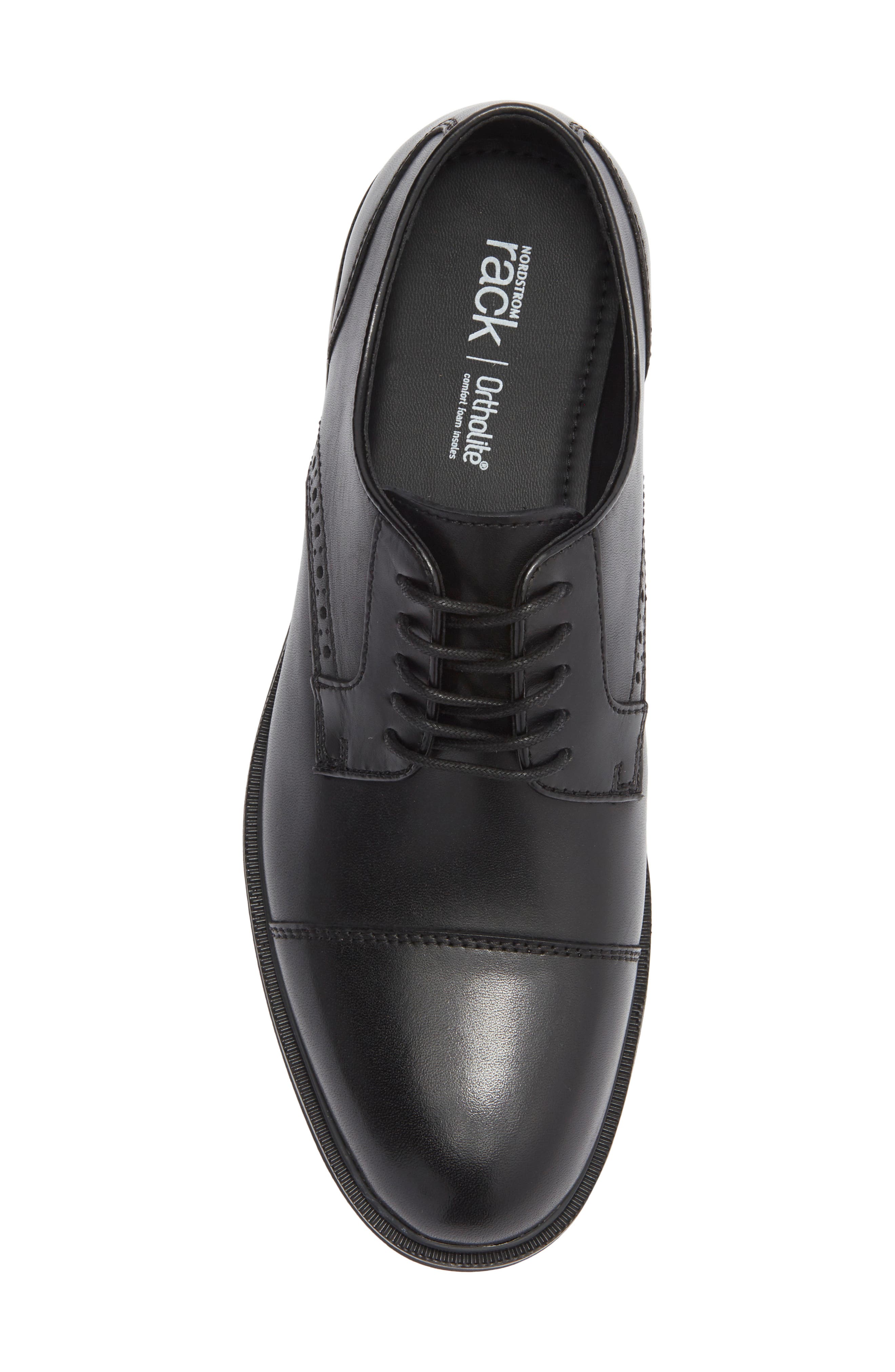 NORDSTROM RACK Rory Cap Toe Derby, Alternate, color, Black