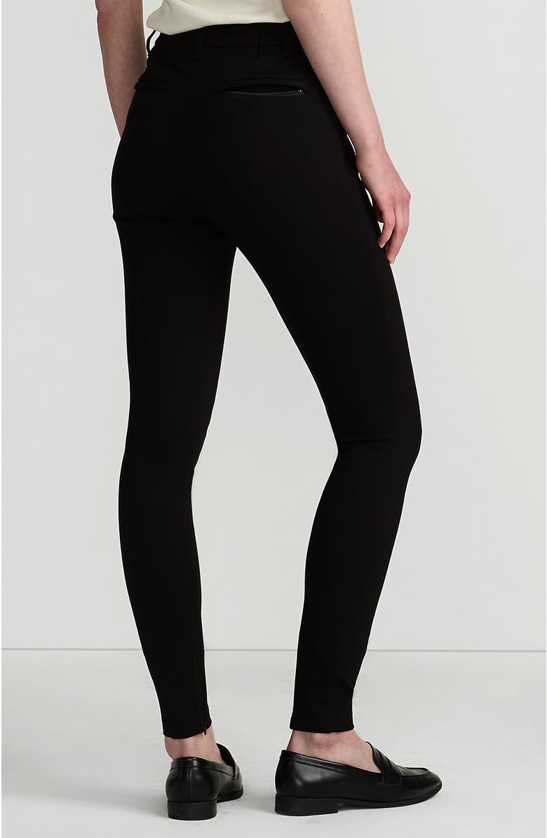Lands' End High Rise Ponte Polished Leggings, Alternate, color, Black