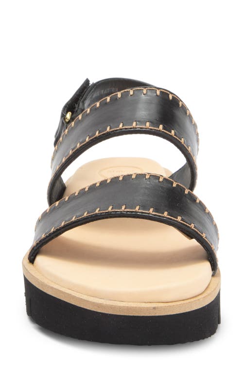 Paul Green Alana Sandal In Black Star Leather
