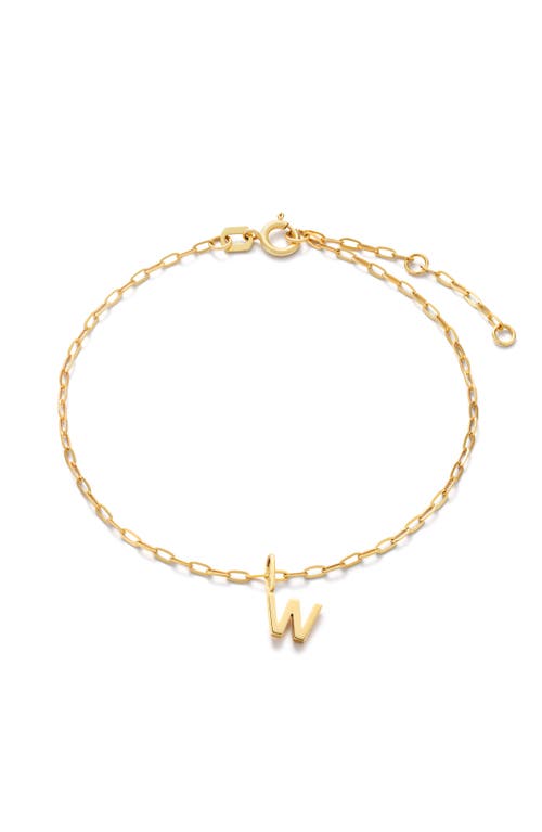 Ana Luisa Gold Charm Letter Bracelet In W