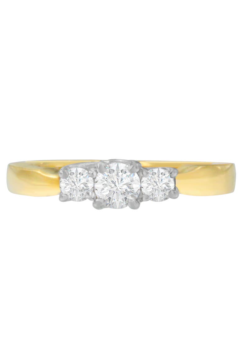 14K Two-Toned Gold 1/2 CTTW Round-cut Diamond Ring, Main, color, Yellow