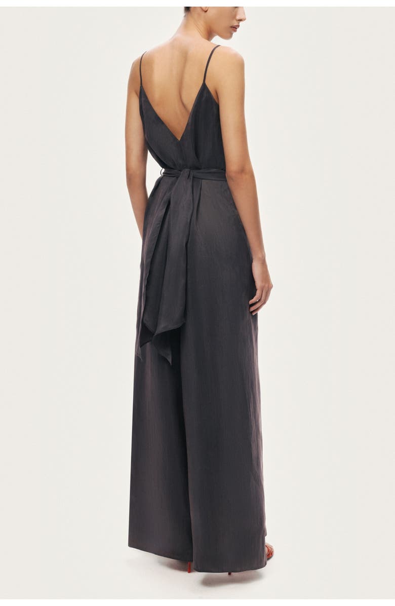 Nocturne V-Neck Spaghetti Strap Jumpsuit, Alternate, color, Anthracite