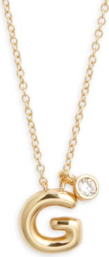 Chelsea28 Goldtone Initial Pendant Necklace