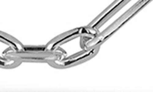 Glaze Jewelry Sterling Silver Figaro Necklace In Metallic