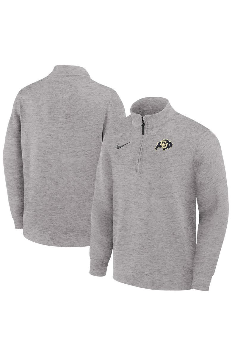 Nike Men's Nike Gray Colorado Buffaloes Coaches Dri-FIT Half-Zip Pullover, Main, color, Gray