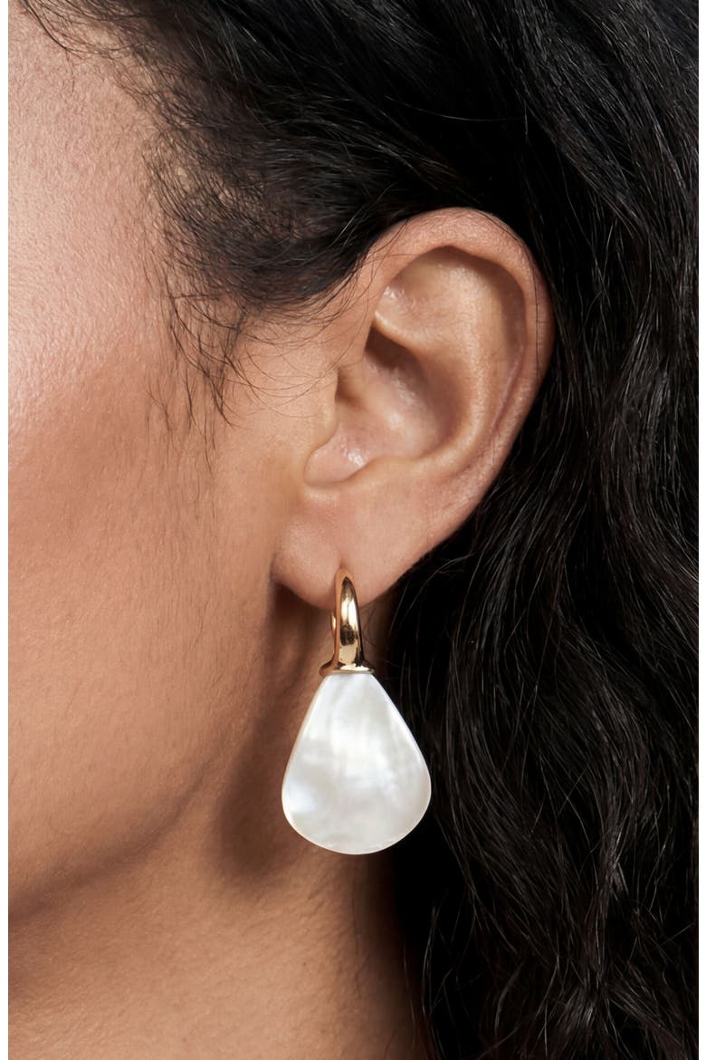 Sun Kissed Mother-of-Pearl Earrings, Alternate, color, GOLD