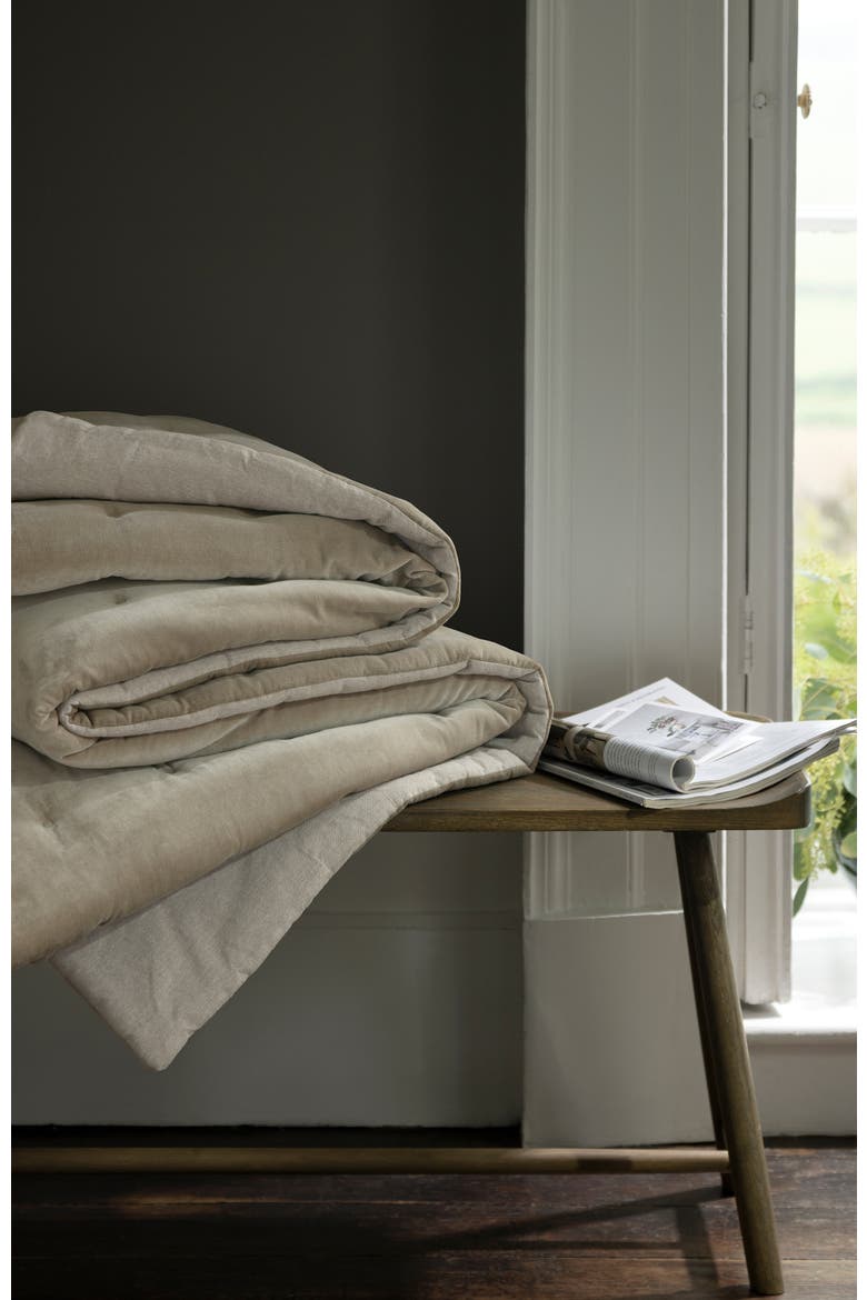 Jaipur Luxury Cotton Velvet Quilted Throw, Alternate, color, Hazelnut