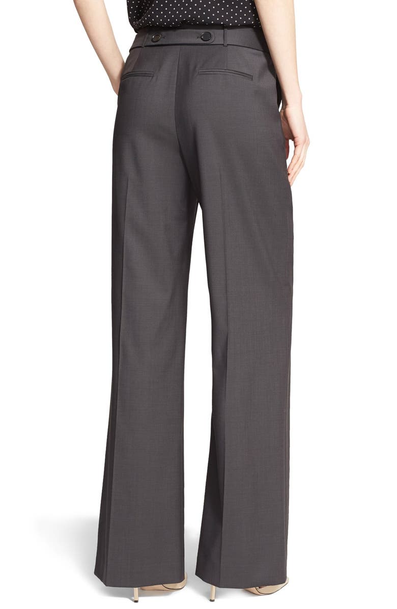 Nordstrom Signature and Caroline Issa Wide Leg Wool Suiting Trousers, Alternate, color, 