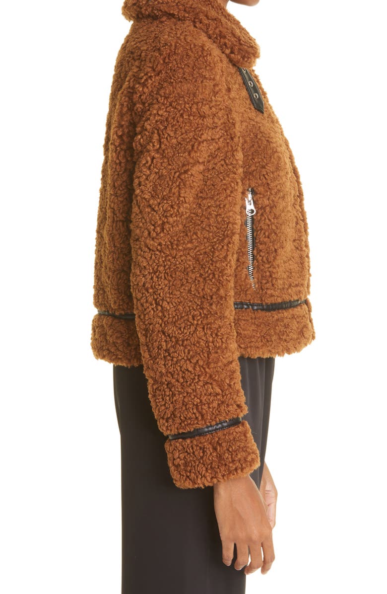 Stand Studio Audrey Faux Shearling Jacket, Alternate, color, 