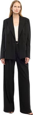 Another Tomorrow Relaxed Double Breasted Jacket