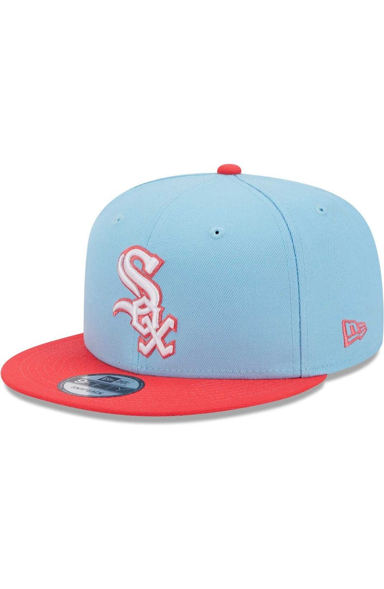 New Era Men's New Era Light Blue/Red Chicago White Sox Spring Basic Two-Tone 9FIFTY Snapback Hat, Main, color, 