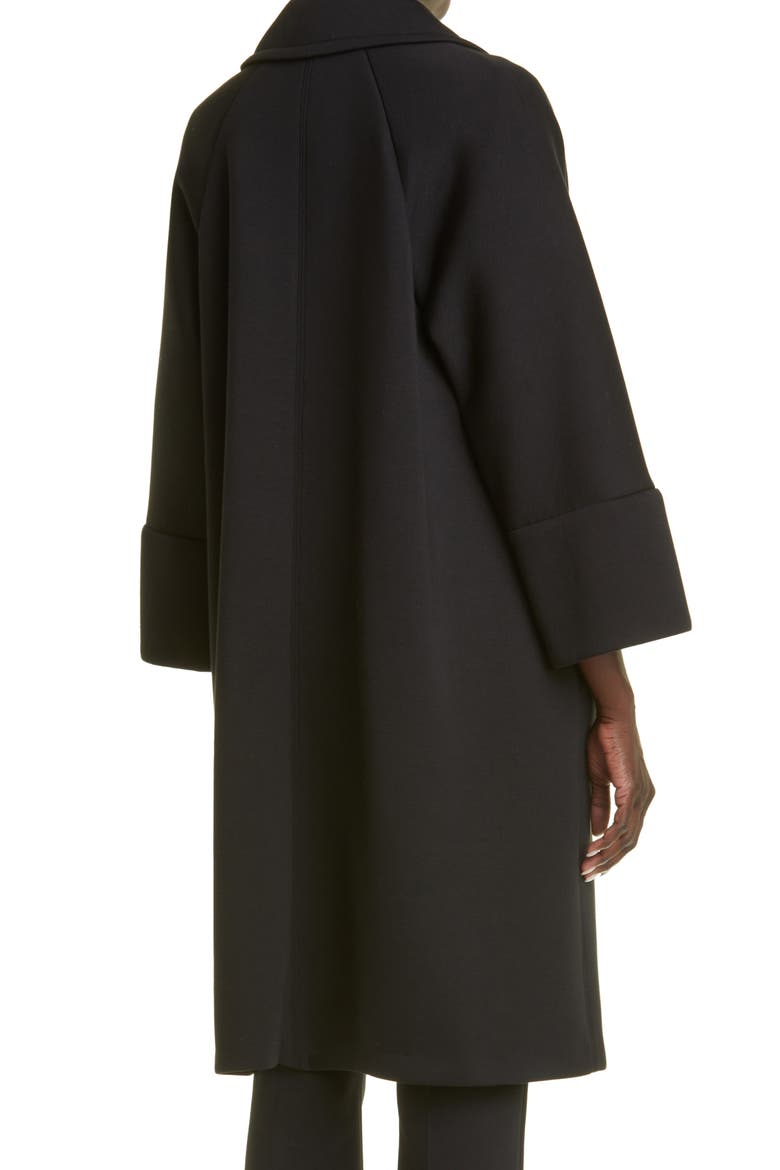 Zurca Double Breasted Coat, Alternate, color, BLACK
