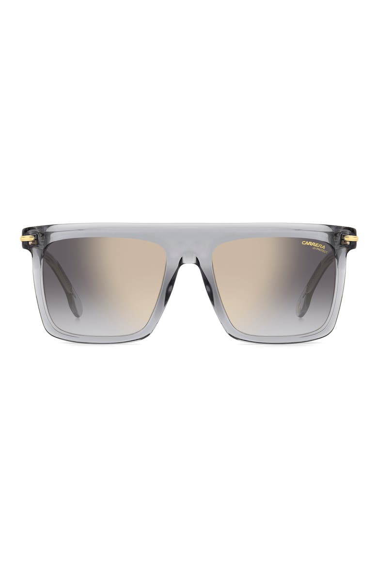 359/S 56mm Rectangular Flat Top Sunglasses, Main, color, GREY