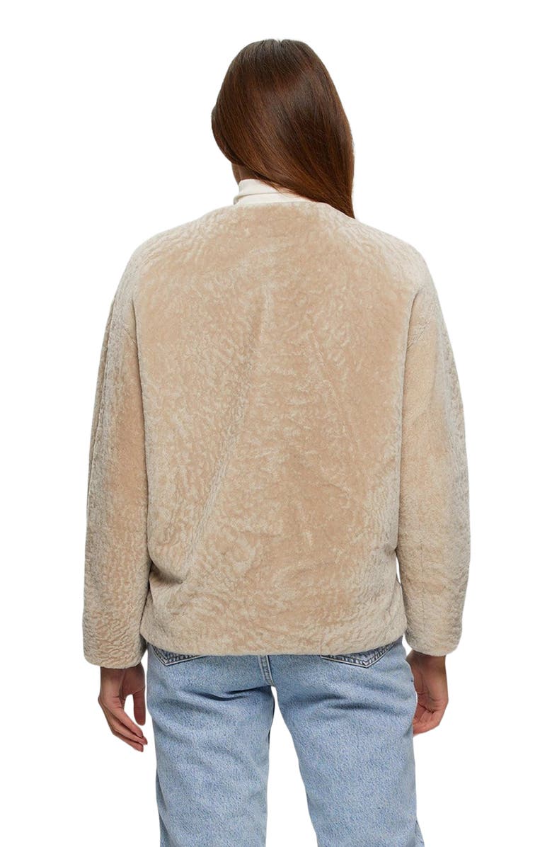 GORSKI Textured Shearling Lamb Jacket, Alternate, color, Beige