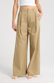 FRAME Pleated Wide Leg Pants
