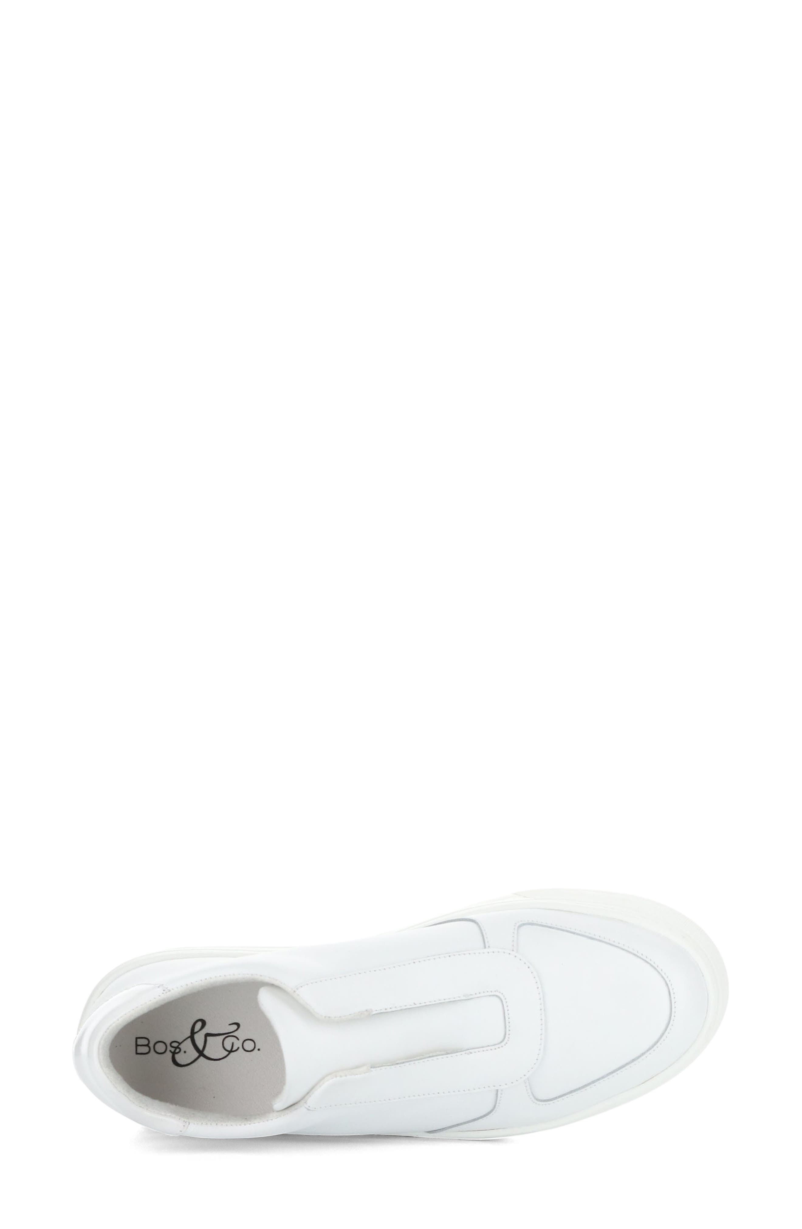 Bos. & Co. Magali Platform Slip-On Sneaker, Alternate, color, White Verona/ Patent