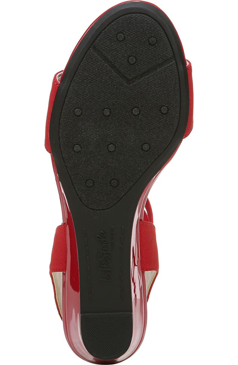 LifeStride SHOES Yolo Wedge Sandal, Alternate, color, Red