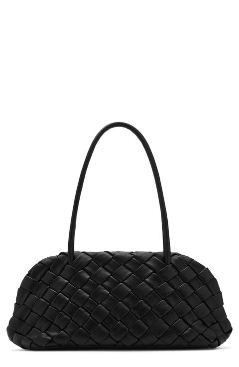 Braided Leather Shoulder Bag