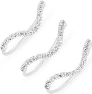 NORDSTROM RACK Set of 3 Cubic Zirconia Tennis Rings