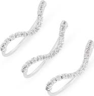 NORDSTROM RACK Set of 3 Cubic Zirconia Tennis Rings