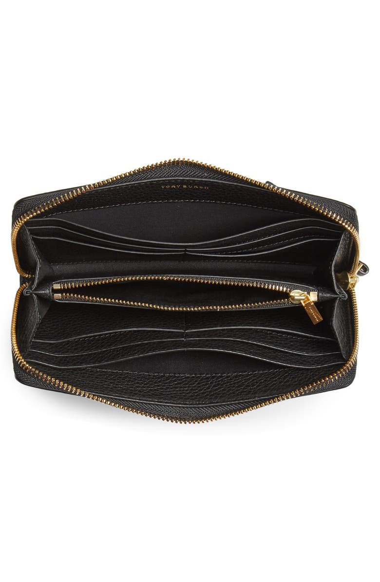Tory Burch Perry Leather Continental Zip Wallet, Alternate, color, 