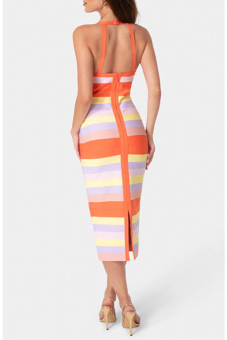 Colorblock Bandage Midi Dress, Alternate, color, PINK MULTI
