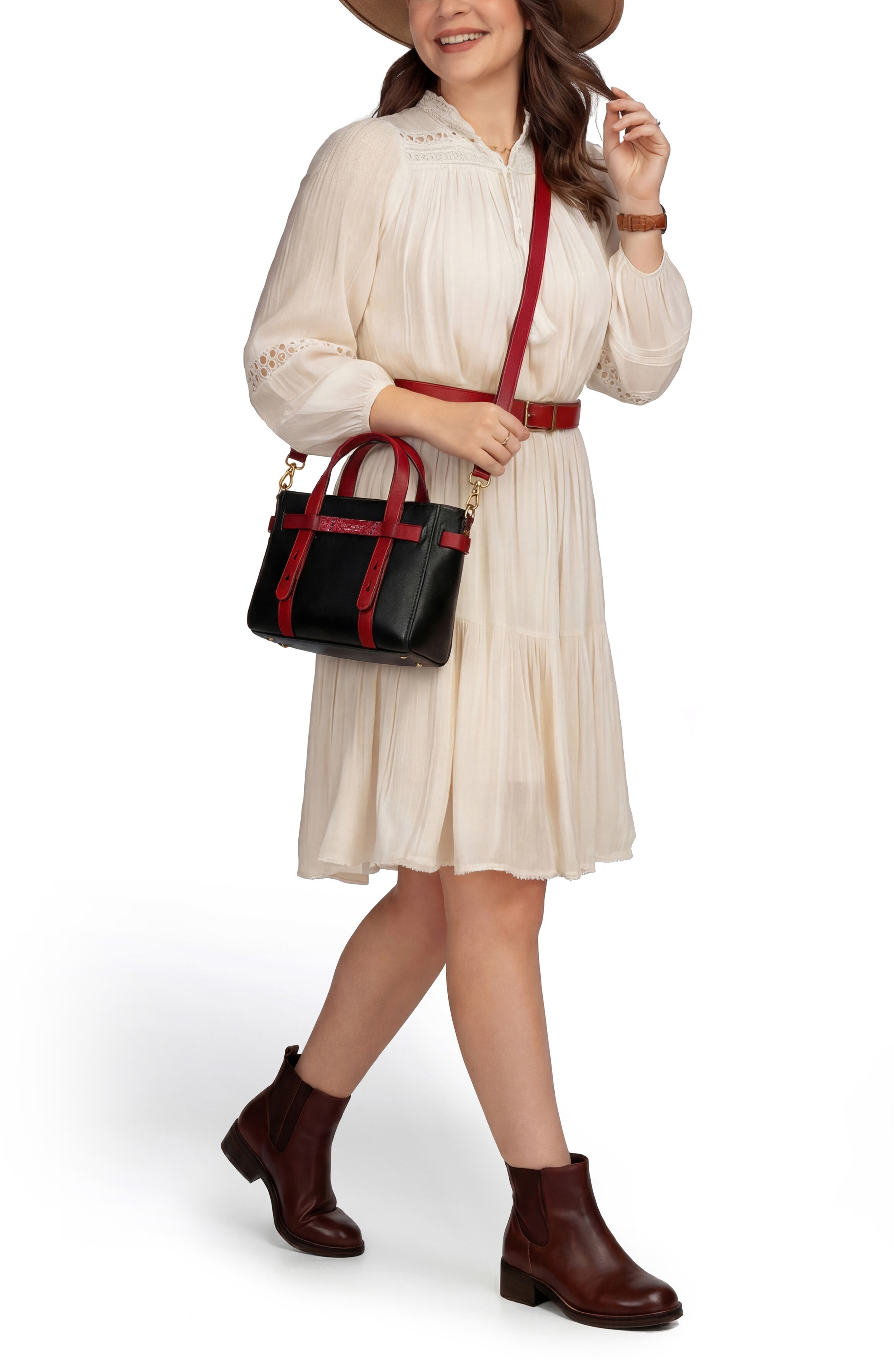 OLD TREND Westland Leather Mini Tote, Alternate, color, Black